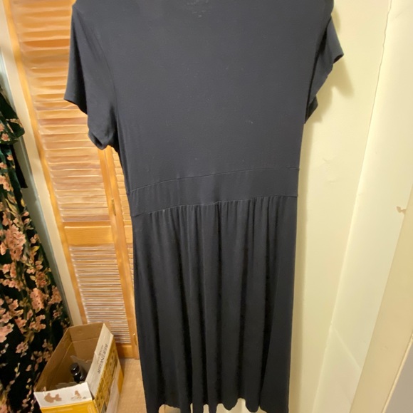 LL Bean black midi dress. Cotton! - Picture 2 of 3